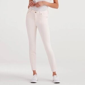 NWT 7FAM High Waist Ankle Super Skinny in Pink Sunrise